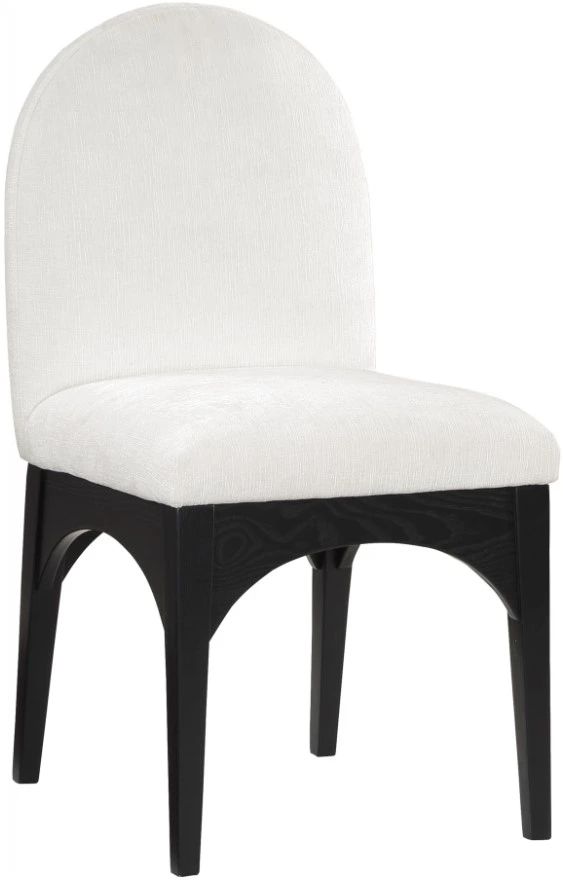 Meridian Furniture Waldorf Cream/Black Chenille Upholstered Dining Chair-0