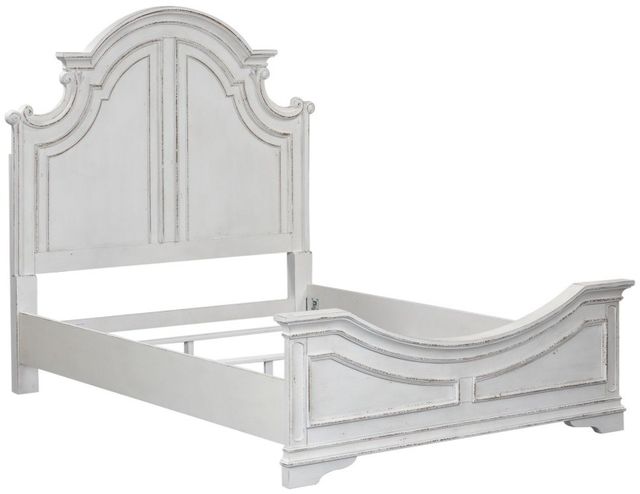 Liberty Furniture Magnolia Manor Antique White King Panel Bed-0