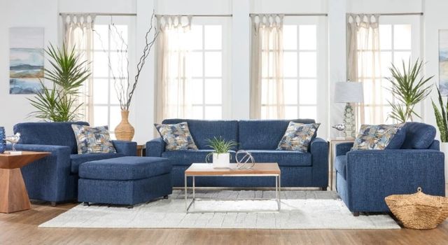 Hughes Furniture® 12600 Contour Sapphire Cuddle Chair-1