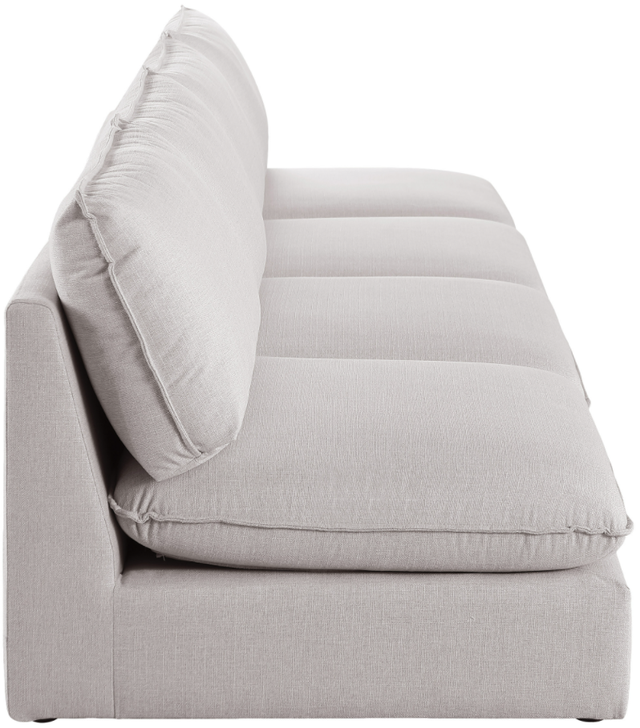 Meridian Furniture Mackenzie Beige 160" Linen Fabric Armless Modular Sofa-2