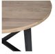 Moe's Home Collection Mila Brown Round Dinning Table with Black Metal Legs-4