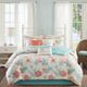 Olliix by Madison Park 7 Piece Coral King Pebble Beach Comforter Set-0