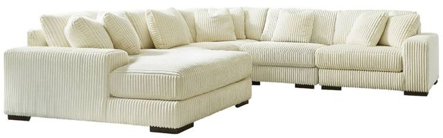 Signature Design by Ashley® Lindyn 5-Piece Ivory Left-Arm Facing Sectional and Chaise-0