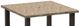 Homecrest™ Outdoor Living Customizable Slate Aluminum/Stone 42" Square Outdoor Dining Table with Hole-1