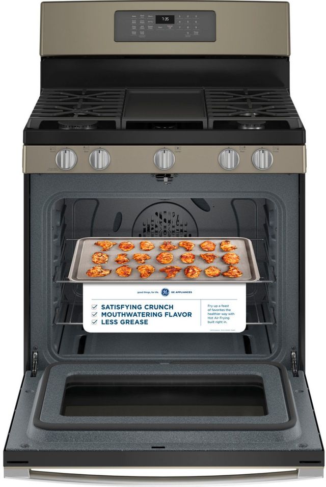 GE® 30" Fingerprint Resistant Slate Freestanding Gas Range-4