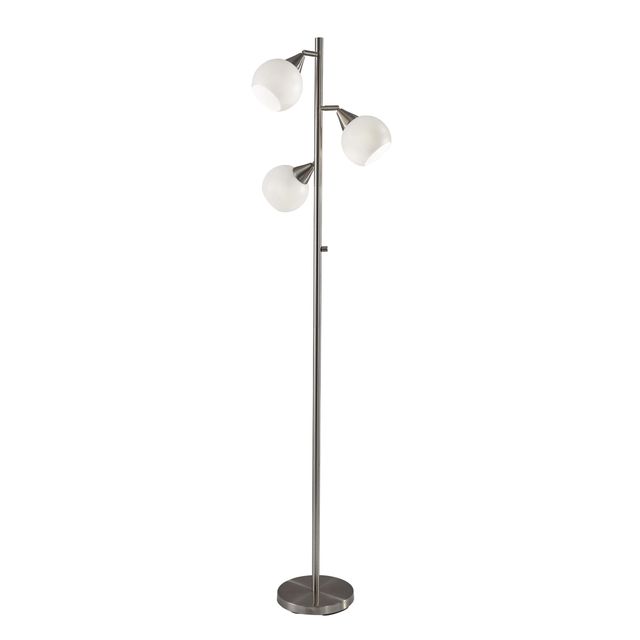 Adesso® Phillip Brushed Steel Tree Lamp-0