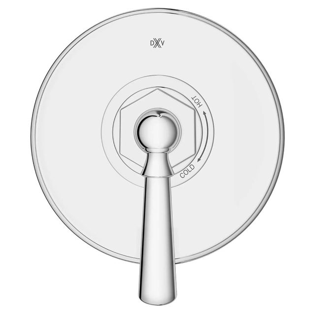 DXV Oak Hill® Polished Chrome Single Handle Pressure Balance Valve Trim Only with Lever Handle-1
