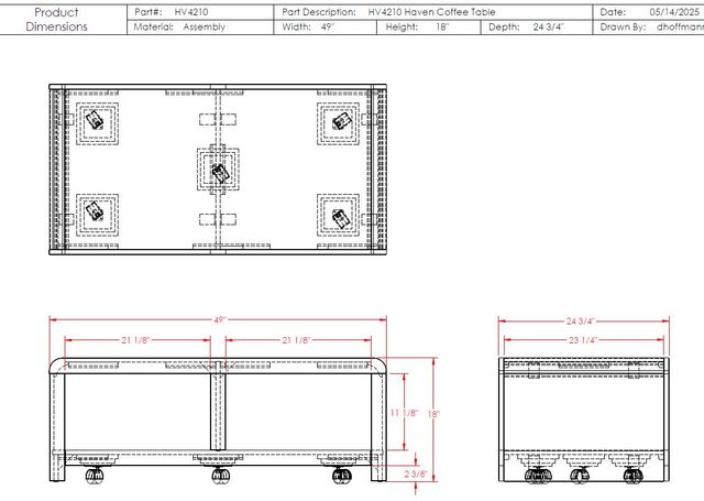 Legends Home Haven White Coffee Table-2