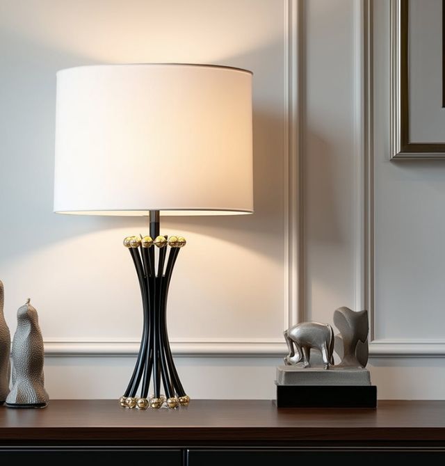 YHD Black/Gold One Light Table Lamp-1