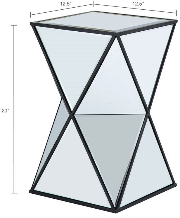 Olliix by Madison Park Silver Hendrix Angular Mirror Accent Table-3