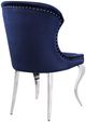 Coaster® Cheyanne 2-Piece Ink Blue/Polished Chrome Upholstered Dining Side Chair Set-2