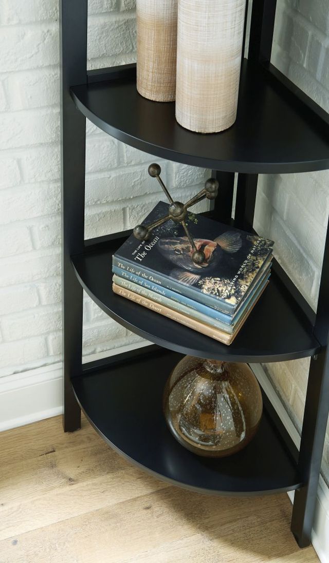 Signature Design by Ashley® Bernmore Black Corner Shelf-4
