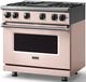 Viking® 7 Series 36" Blush Pro Style Liquid Propane Gas Range with Griddle-3