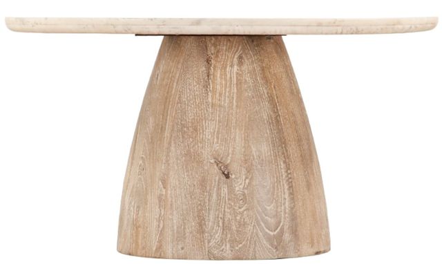 Home Trends & Design Palm Springs White Coffee Table with White Wash Base-1