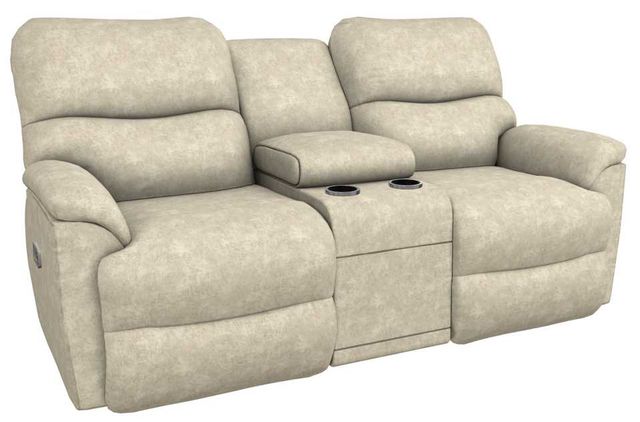La-Z-Boy® Trouper Stucco Power Reclining Loveseat with Console, Headrest, and Lumbar-0