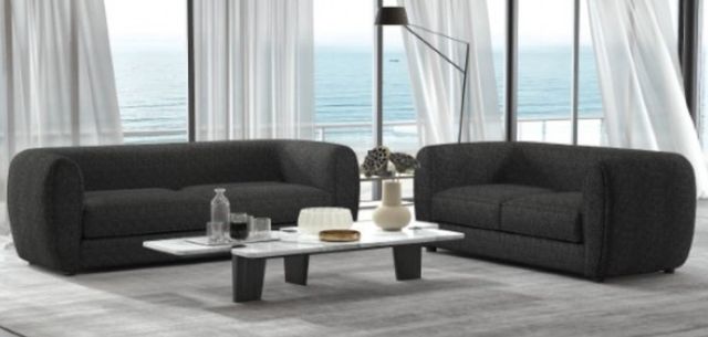 Furniture of America® Verdal Black Loveseat-1