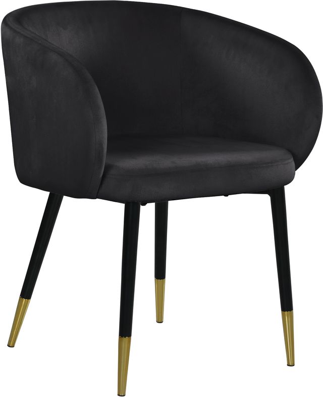 Meridian Furniture Louise Black Velvet Dining Chair-0