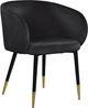 Meridian Furniture Louise Black Velvet Dining Chair-0