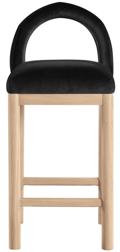 Meridian Furniture Conrad Black/Natural Upholstered Counter Stool-1
