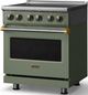 Viking® 5 Series 30" Eucalyptus Pro Style Electric Range with Brushed Brass Trim-2