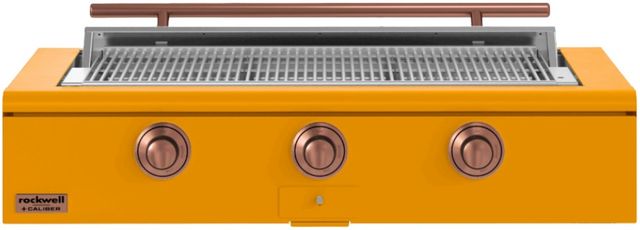 Caliber™ Rockwell Social 3-Burner Saffron Built-In Natural Gas Grill with Copper Hardware-0