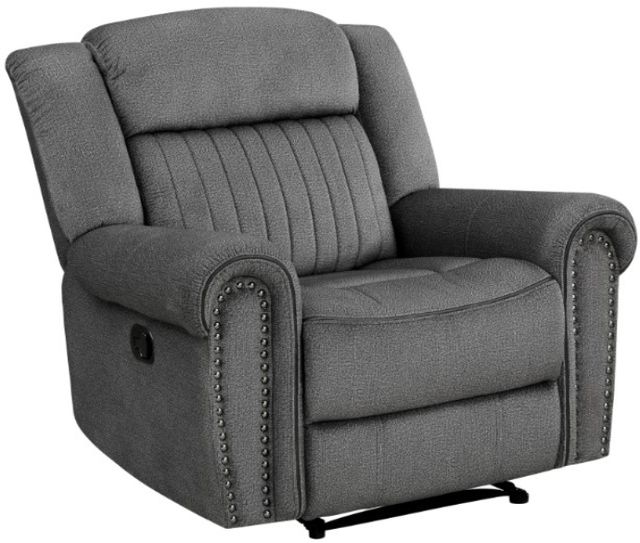 Homelegance® Brennen Charcoal Reclining Chair-0