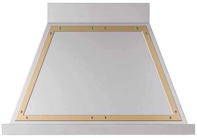 Ilve® Nostalgie II Noblesse 36" Stainless Steel Wall Mounted Range Hood with Brass Trim-0