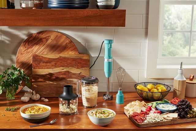 KitchenAid® Aqua Sky Variable Speed Corded Hand Blender with Accessories-2
