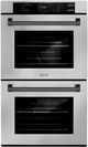 ZLINE Autograph Edition Professional 30" Stainless Steel Double Electric Wall Oven with Matte Black Accents-0