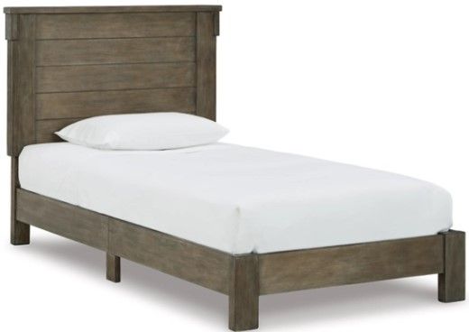 Signature Design by Ashley® Shamryn 5-Piece Grayish Brown Twin Panel Bed Set-1
