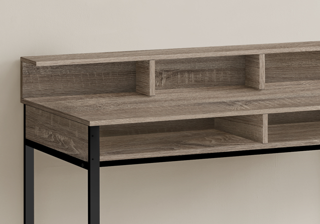 Monarch Specialties Inc. Black/Dark Taupe Standing Computer Desk-1