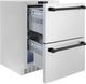 ZLINE Autograph Edition Touchstone 4.6 Cu. Ft. Stainless Steel Outdoor-Rated Refrigerator Drawers with Matte Black Handles-2