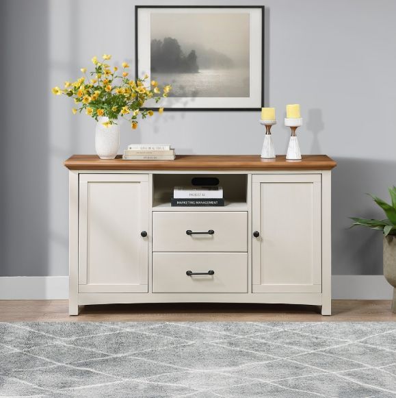 Winners Only® Cardiff Brown/White Media Base-3