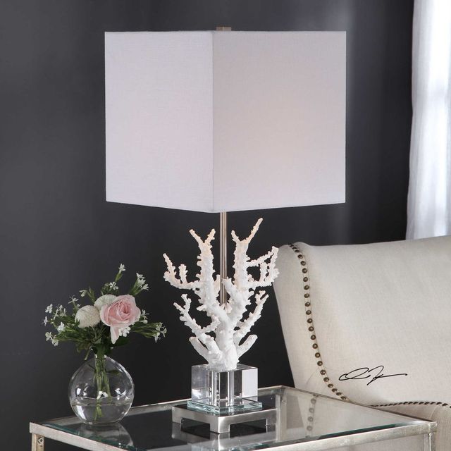 Uttermost® Corallo White Coral Table Lamp-1