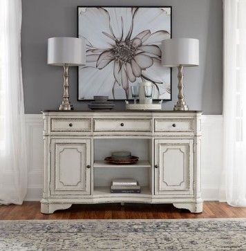 Liberty Furniture Magnolia Manor Antique White Server-1
