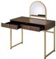 ACME Furniture Coleen Gold/Walnut Vanity Desk-2