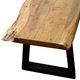 StyleCraft Live Edge Black/Brown Bench-2