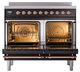 Ilve® Nostalgie II Noblesse 40'' Glossy Black Pro Style Induction Range with Copper Trim-2