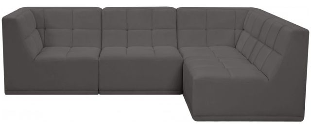Meridian Furniture Relax 4-Piece Grey Modular Sectional Set-1