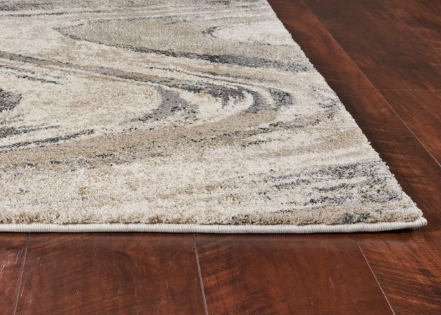 KAS Rugs Hue Natural Groove 5'x8' Rug-1