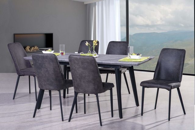 Mazin Furniture Arabica 7-Piece Black/Gray Dining Set-1