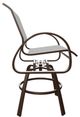 Telescope Casual Aruba Abalone/Kona Aluminum/Fabric Outdoor Sling Balcony Height Swivel Cafe Chair-2