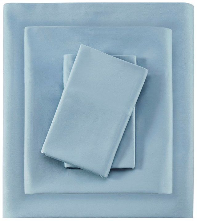 Olliix by Sleep Philosophy Blue California King 300 Thread Count Liquid Cotton Sheet Set-0