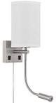 Cal® Lighting & Accessories Lakewood Brushed Steel/White Wall Lamp-0