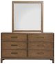 Magnussen Home® Ridgefield Russet Double Drawer Dresser with Landscape Mirror-2