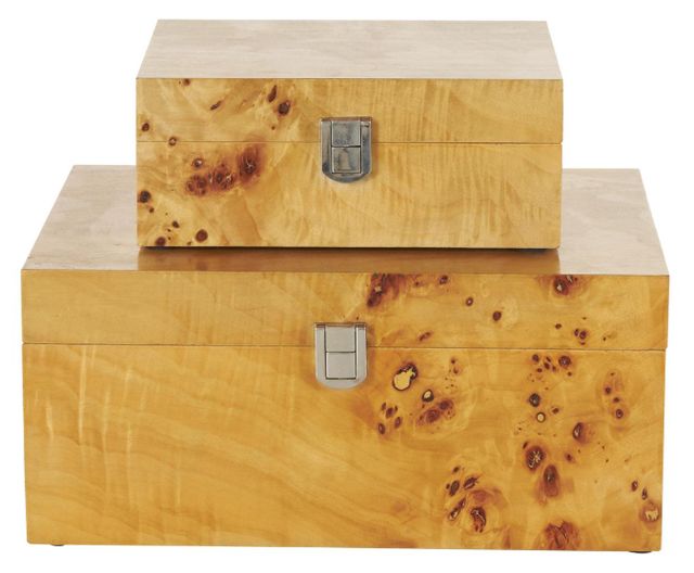 Deco Marche 2-Piece Brown Storage Box Set-0