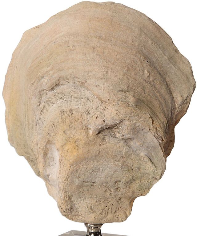 Uttermost® Oyster 2-Piece Aged Ivory Shell Sculpture Set-4
