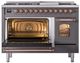 Ilve® Nostalgie II Series 48" Graphite Matte Pro Style Dual Fuel Range-3