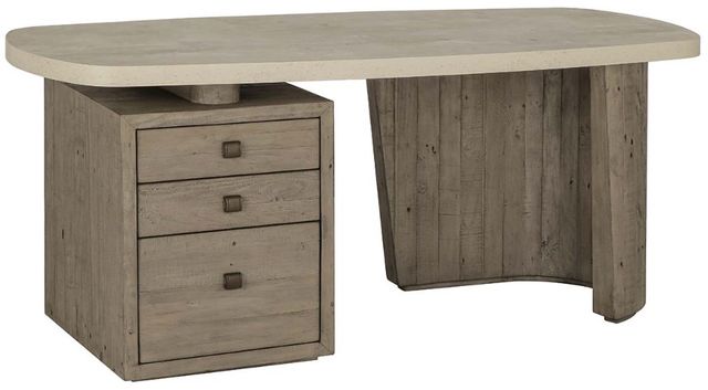 Classic Home Angus Antique White/Distressed Gray 70" Desk-0