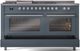 Ilve® Professional Plus II 60" Blue Grey Pro Style Dual Fuel Range-4